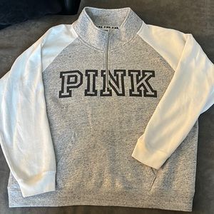 Victoria Secret 💕Pink zip crewneck ❄️